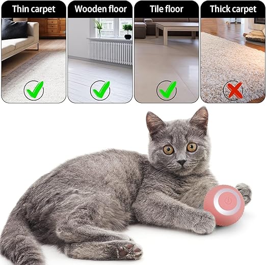 PawPura ChaseGlow Auto-Rotating LED Cat Ball – product photo