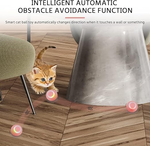PawPura ChaseGlow Auto-Rotating LED Cat Ball – product photo
