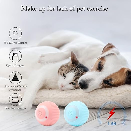 PawPura ChaseGlow Auto-Rotating LED Cat Ball – product photo