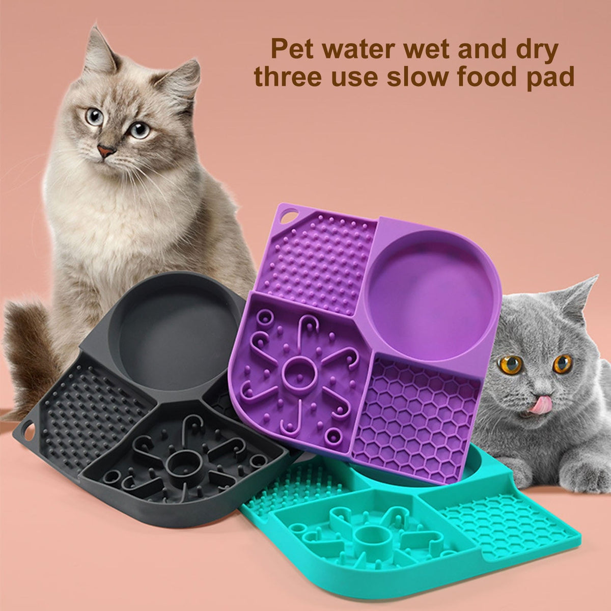 Slow feeder slots for calmer meals