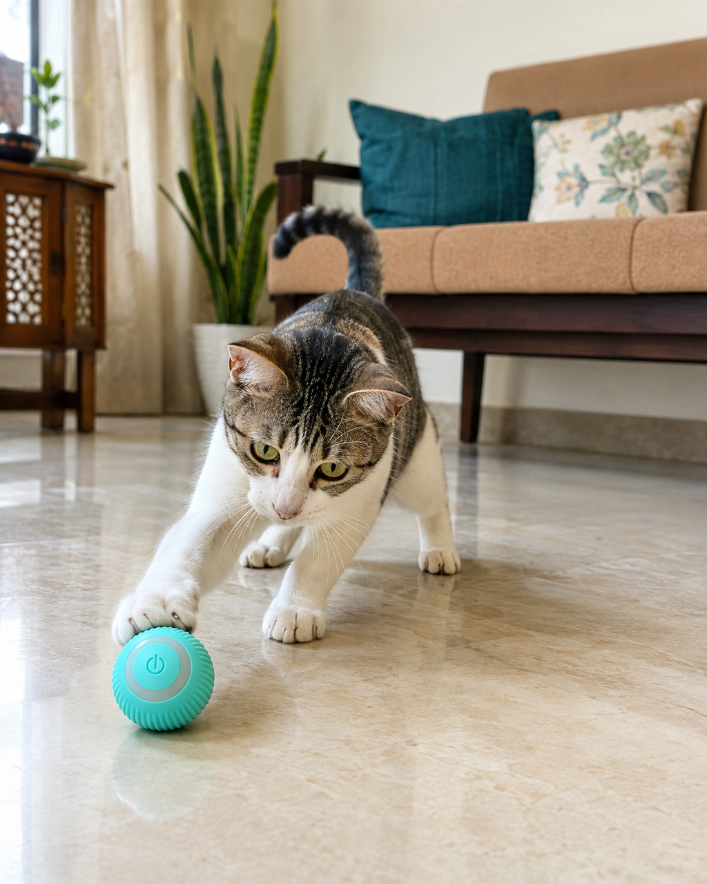 PawPura PlayRoll Smart Cat Ball – product photo