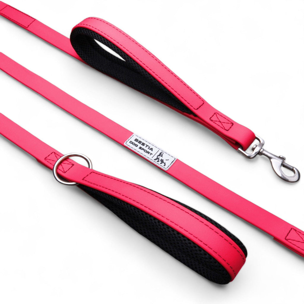 PawPura™ x Bestia Dual-Handle Traffic Control Leash (Neon Pink)