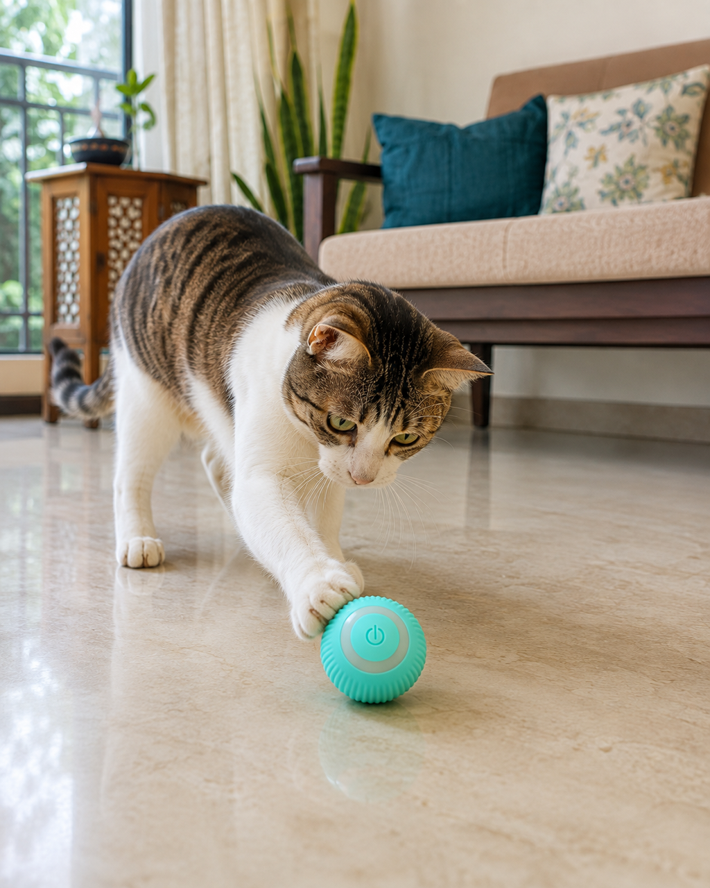 PawPura PlayRoll Smart Cat Ball – product photo