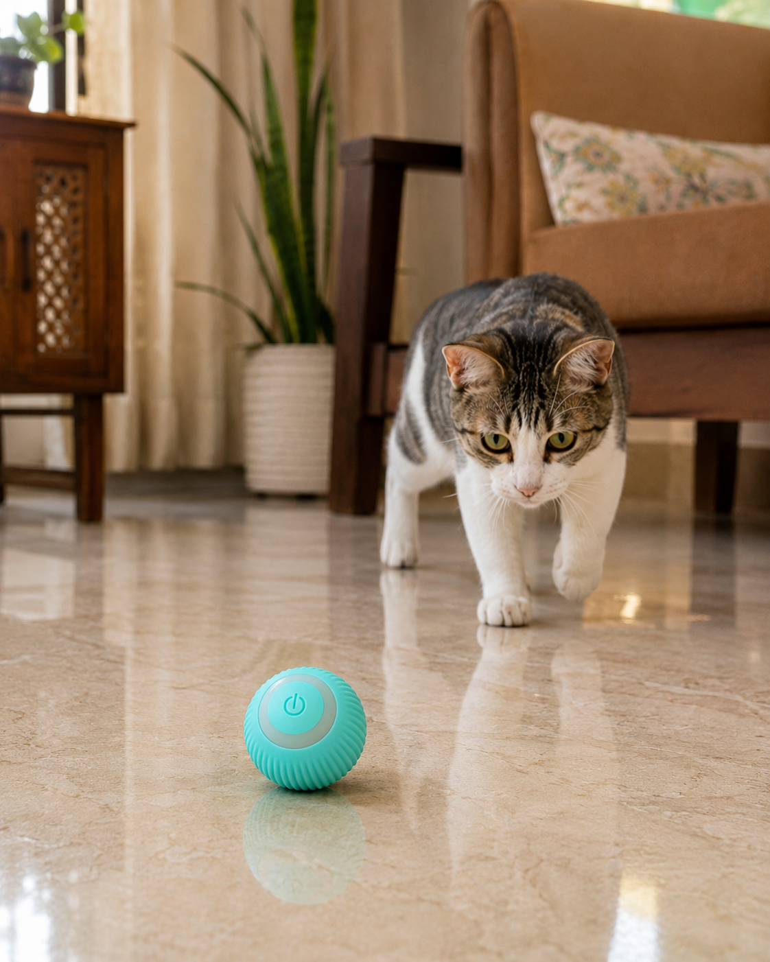 PawPura PlayRoll Smart Cat Ball – product photo