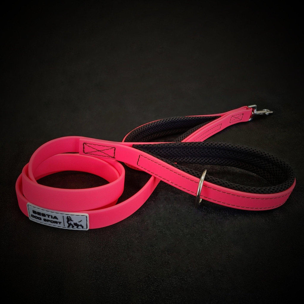 PawPura™ x Bestia Dual-Handle Traffic Control Leash (Neon Pink)