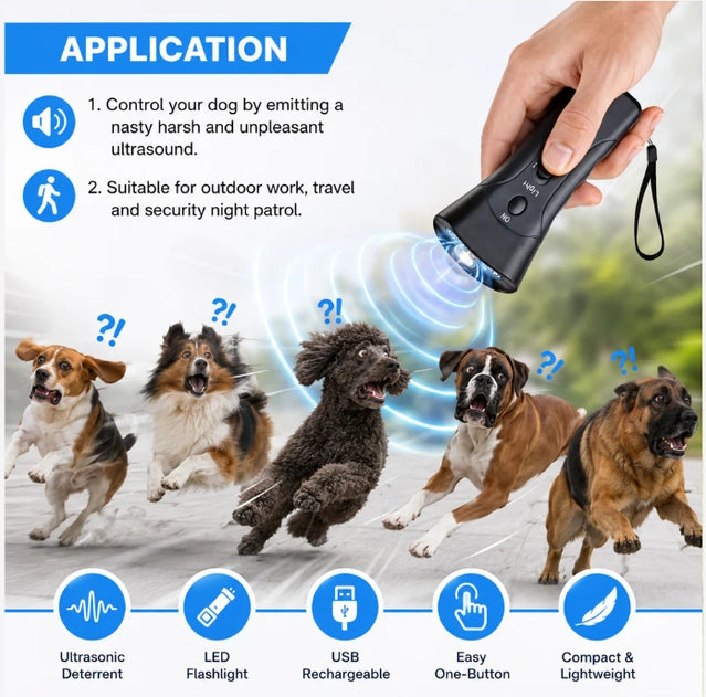 PawPura SafeWalk Ultrasonic Dog Deterrent & Bark Trainer – product photo